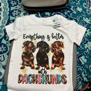 everything is better with dachshunds infant onsie size 24 months